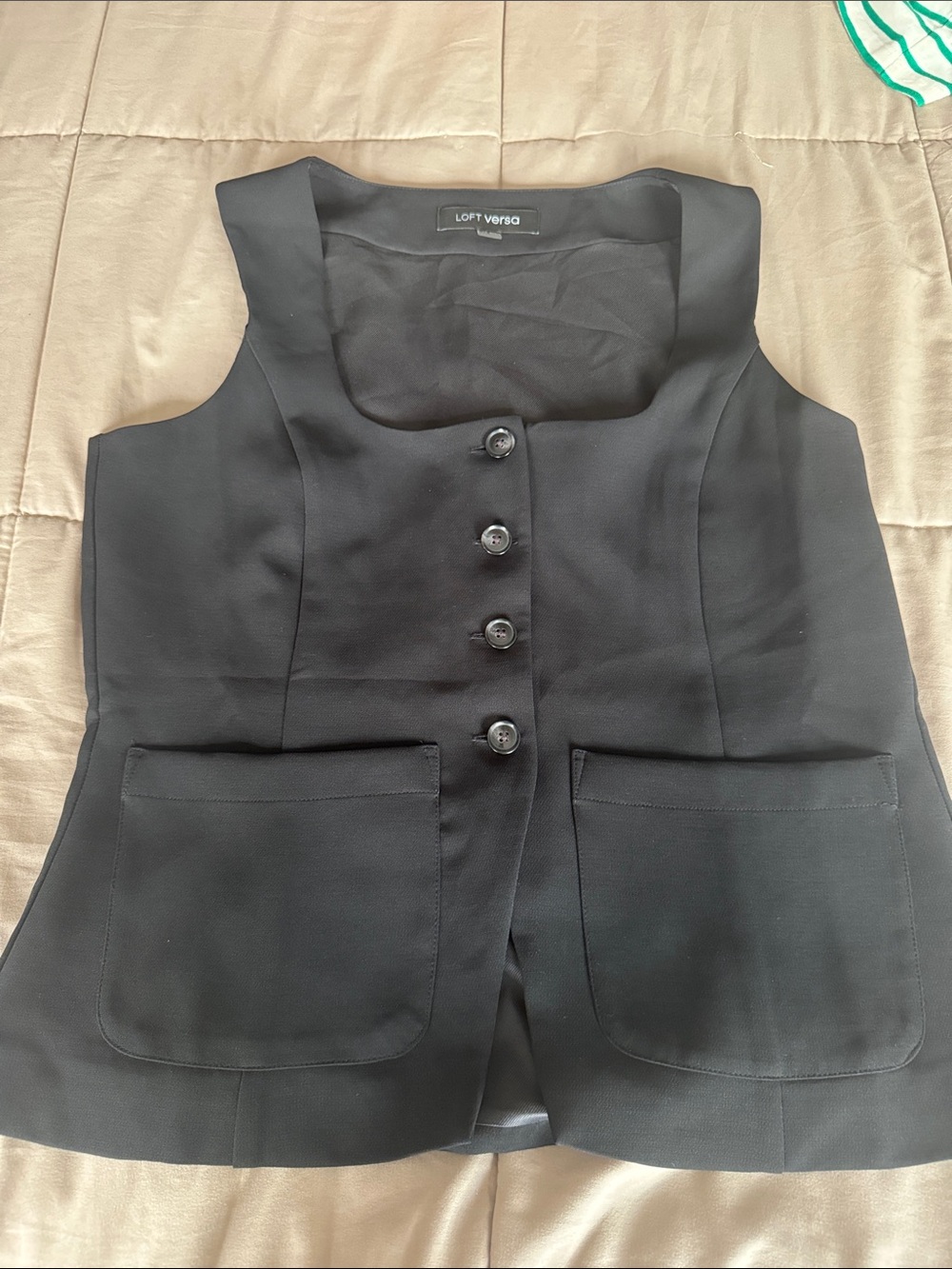 LOFT Black Verso Tailored Vest